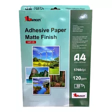 Papel Fotográfico Adhesivo Matte 120 Gsm A4 X 50 Hojas 