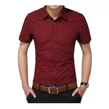 Camisa Algodón Hombre Manga Corta Verano Oferta