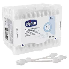 Cotonetes De Algodão Macios E Flexíveis Chicco, 90 Peças, Brancos