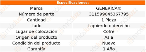 1- Amortiguador Cofre Izq/der Caddy 15/18 Genrica Foto 2