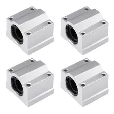 Kit 6 Pillow Block 8mm Com Rolamento Para Eixo Linear Sc8uu