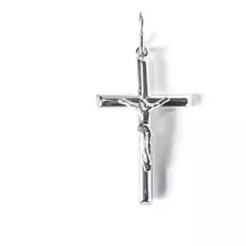 Colgante Cruz Cristo Grande Plata Fina 925