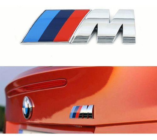 3pk Emblema Adhesivo Para Bmw M Power De Metal De Tres Color Foto 3