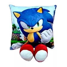 Cojin De Sonic 40cm Muñeco Peluche Completo Comodo Regalo