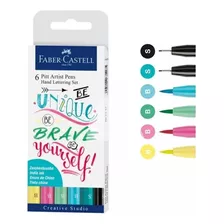 Marcadores Faber Castell Pitt Lettering X6 Pastel 