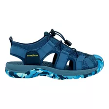 Sandalia Outdoor Goodyear Camuflaje 2203 Azul Para Mujer