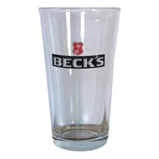 Vaso De Cerveza Beck's 0.4 L Vidrio Grueso Base Redonda