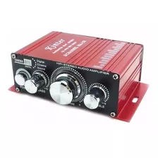 Mini Módulo Kinter Amplificador 2 Canais Carro Barco Mp3 Vp Cor Vermelho