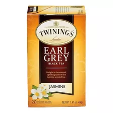 Té Negro Earl Grey Jasmine Twinings 20 Bolsitas Importado