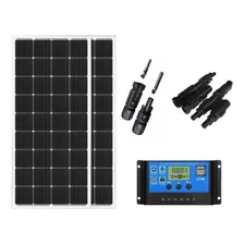 Kit 2 Placa Solar 210w Controlador 30a Lcd