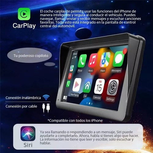 Estereo Inalambrico Mirrorlink 7 Para Apple Carplay Auto Foto 8