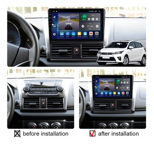 Android Toyota Yaris 16-17 Carplay Gps Radio Touch Bluetooth Foto 3
