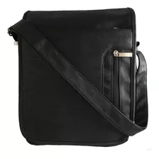 Morral Renzo Negro2, Portalaptop 14puLG (34×27×7), Cuero Pu.