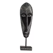 Estatua De Máscara Africana, Adorno De Mesa, 12x7,5x41,5cm