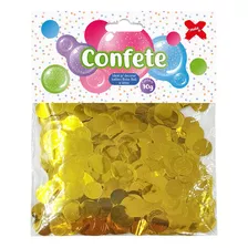 Confete Redondo 10g Papel Metalizado 1cm Ouro Make