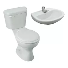 Combo Inodoro Y Lavabo Fv Milan Blanco