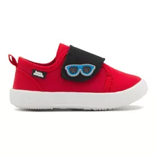 Tenis Niño Moda Velcro Robin Bubble Gummers Rojo 12-17