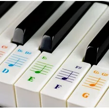 Color Piano Stickers For 49 / 61/ 76 / 88 Key Keyboards Tr