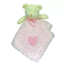 Naninha Do Bebê Urso Cobertor Bordado Rosa Ultrasoft