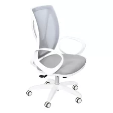 Silla Oficina Indar Alma Blanca Con Brazos Y Ruedas Parquet