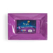 Bandeja Rectangular Morada 5un Argos