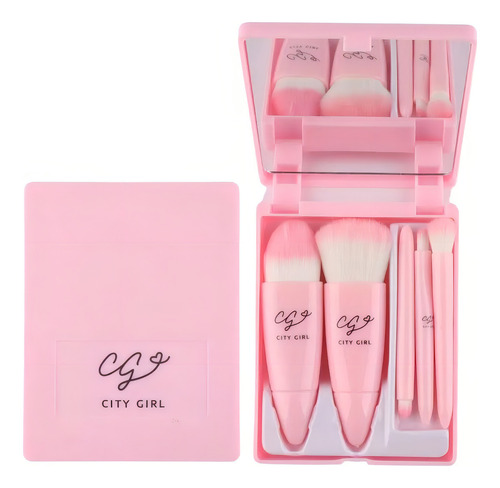 Brochas Y Pinceles De Maquillaje Estuche Con Espejo