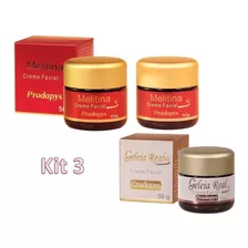 Creme Facial Melitina 50g + Geleia Real 50g (kit 3)