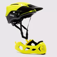 Casco Para Bicicleta Integral Mtb Desmontable Jeep Talla L