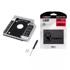 Kit Ssd Sata 480gb Kingston Sa400s37/480g + Caddy 9.5mm + Nf-e