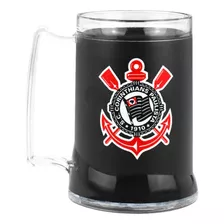 Caneca Preta Com Gel Isolante Térmico Corinthians 400 Ml Cor Preto