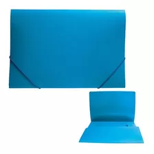Carpeta Cartera Con Elástico Azul Datazone