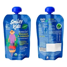 Papilla Orgánica Smiley Kids Manzana Arándano 12 Pzs De 90g