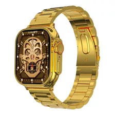 Relógio Inteligente Smartwatch Js Ultra 9 Dourado 2 Pulseira