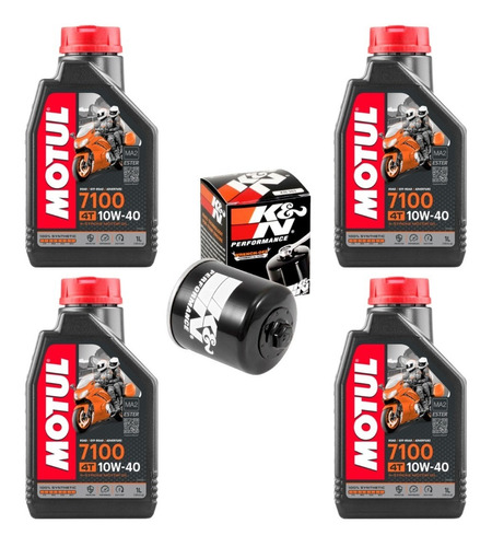 Aceite Motul 7100 Filtro K\u0026n S1000r R1 1000rr Zx6r Zx10 Gsxr Foto 2