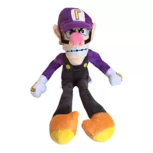 Waluigi Pelucia Boneco Turma Do Mario Bross Pronta Entrega