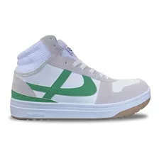 Panam Bota Tepoz Blanco Verde Moda Hombre Mujer.