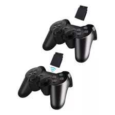 Kit Com 2 Controles Sem Fio Para Ps2