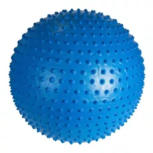 Massage Ball Azul Pvc + Bomba Ar, Relaxamento Fitness 65cm