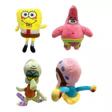  Muñecos De Peluche De Bob Esponja Y Sus Amigos X 4