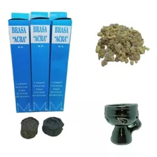 3 Cajas De Carbon Vegetal + 50 Grs De Copal + Copalero Mini