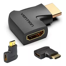 Adaptador Hdmi 90º Graus Em L Macho X Fêmea 1.4 P/ Tv Painel