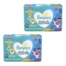 Lenço Umedecido Pampers Splash Baby Shark 2 Kit 384 Unidades