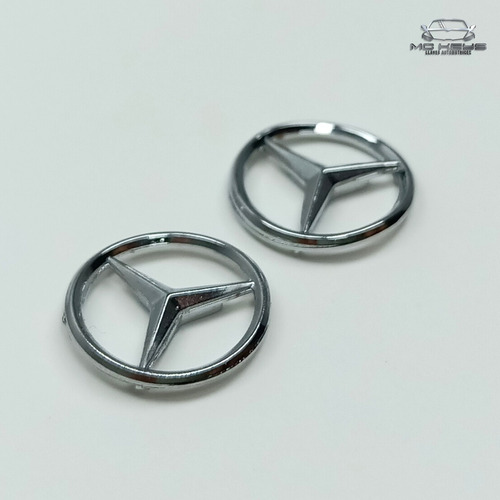 Emblema Llave Control Mercedes Benz Logo 2 Piezas Foto 2