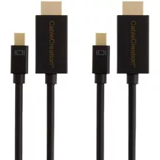 Cable Mini Displayport (dp1.2) A Hdmi Cablecreation 2-pack