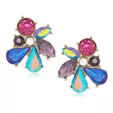 Pendientes De Botón Con Racimo De Piedras De Betsey Johnson