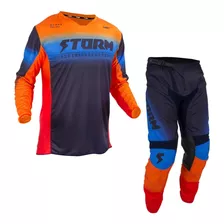 Kit Calça + Camisa Storm First Line Mixed Laranja