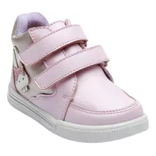 Tenis Casual De Bota Rosa Para Niña 4620-3 O-i