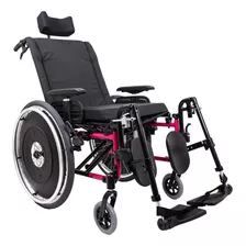 Cadeira De Rodas Avd Alumínio Reclinável 38cm Rosa Pink 