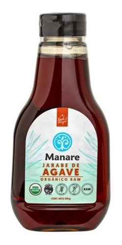 Jarabe De Agave Raw Organico 330g - Sin Gluten - Manare