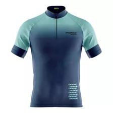 Blusa Para Ciclismo Masculino Uv+50 Pro Tour Azul Degrade